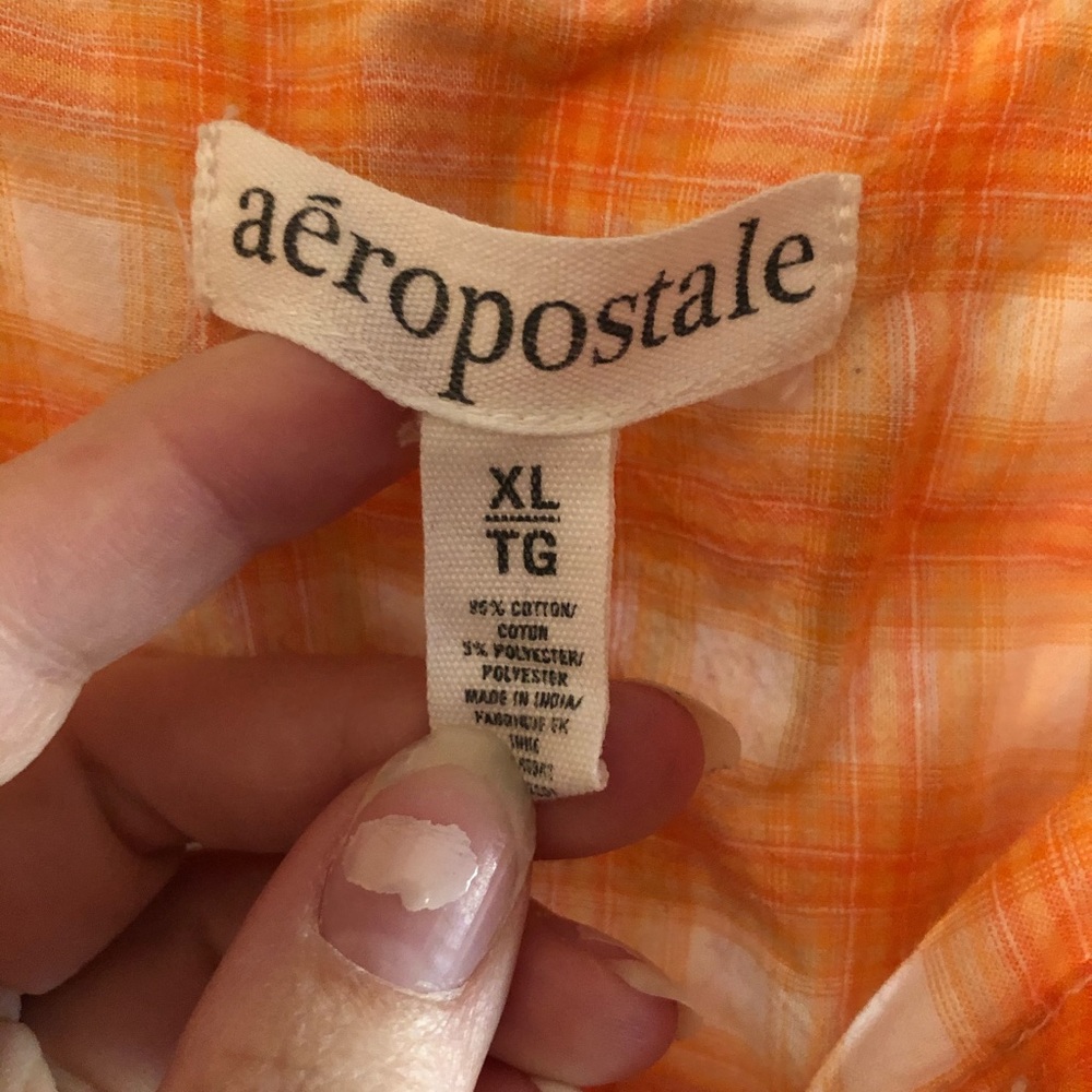 Orange button up - Picture 2 of 3